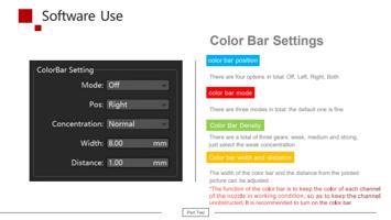 Color Bar Settings color bar position There are four (Page 21 / 67) F2-6090 UV Flatbed Printer Product Installation and Operation Instructions